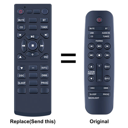 Replacement Remote Control For Philips CD Soundmachine AZ700T AZ700T/37