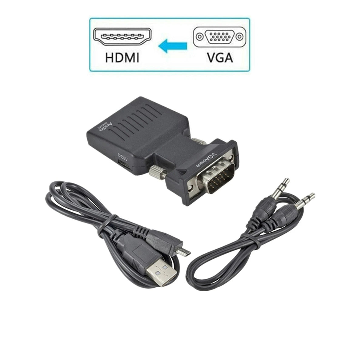 VGA Input To HDMI Output Adapter PC Laptop To HDTV Moniter Projecter Converter F
