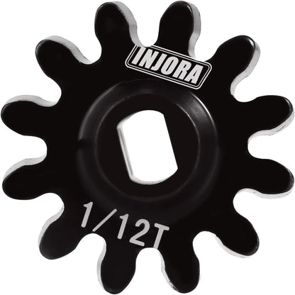 INJORA Underdrive Gears Differential Axle Steel 1/12T Worm Gears...