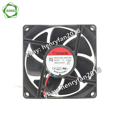 SUNON PE80252B1-000C-A99 DC 24V 4.8W 80*80*25MM Large Air Volume Cooling Fan