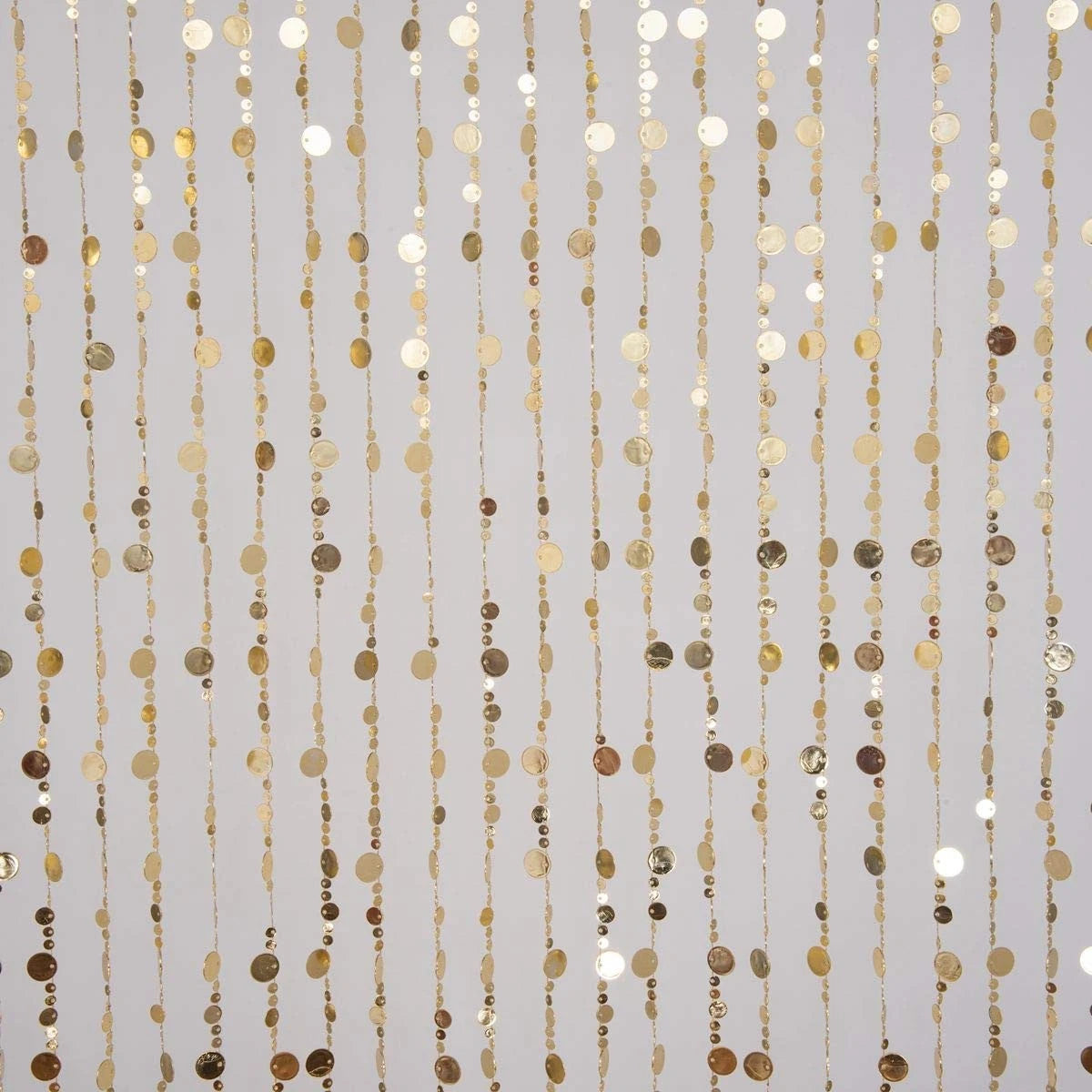 FlavorThings Gold Bubble Beaded Curtain 3' Wide 36"W x 72"L (Pack of 1),