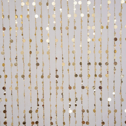 FlavorThings Gold Bubble Beaded Curtain 3' Wide 36"W x 72"L (Pack of 1),