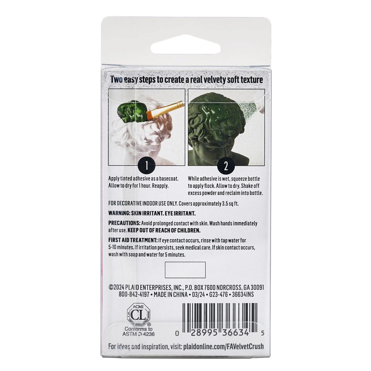FolkArt Velvet Crush 2 Part Flocking Kit, White