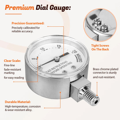 85772 Pressure Canner Steam Gauge,Presto Cooker Standard, White