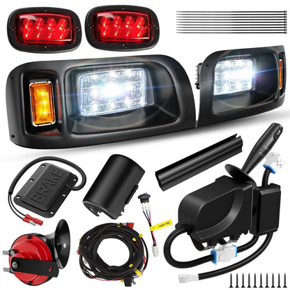 12V Deluxe Golf Cart Light Kit for Club Car DS 1993-UP, Standard, BLACK