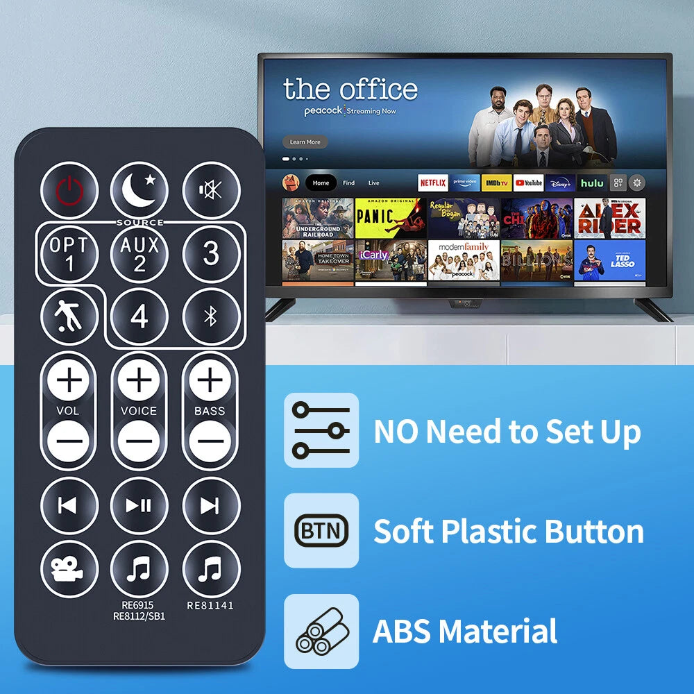 Remote Control For Polk SoundBar RE8112-1 RE8114-1 RE6915-1 RE81141 RE81121