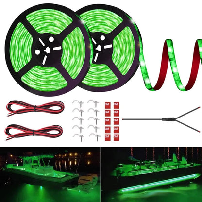 LED Boat Strip Lights, 32.8FT Marine Pontoon Led 32.8 feet, Green