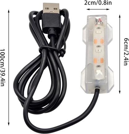 Flylin 4PCs 5V USB Aquarium Light, Smal Decoration LED Lighting Lamp, 2