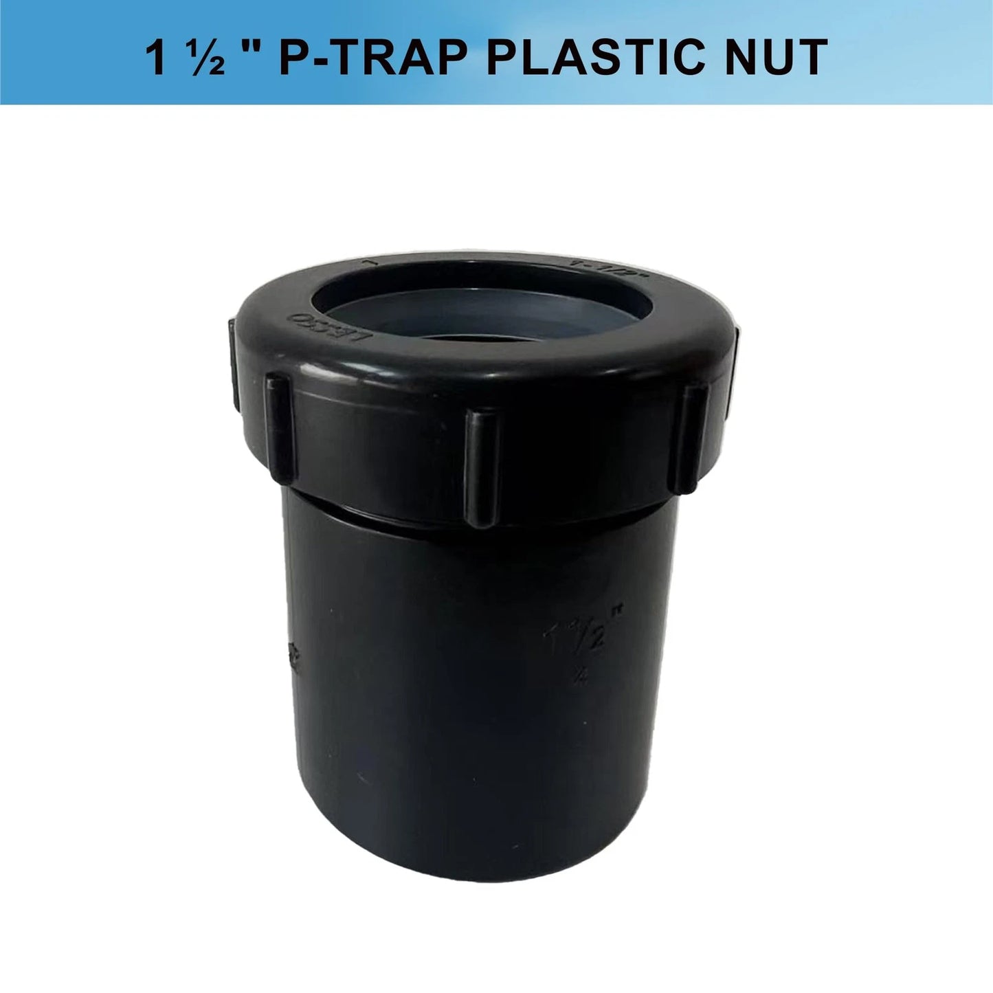 Lesso ABS Adjustable P Trap1 1/2 Inch for RV Drain Bathroom 1-1/2 Inch, Black