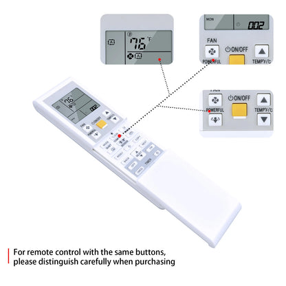 Remote Control For Daikin Air Conditioner FTXS15LVJU FTXS12LVJU FTXS09LVJU