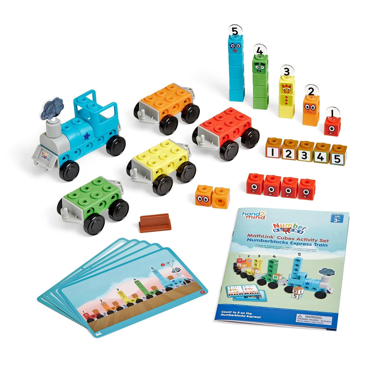 hand2mind Numberblocks Express Train MathLink Cubes Medium, Multicolor