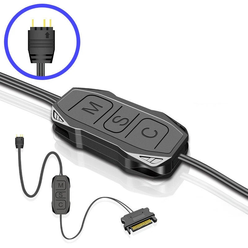 AR-1 RGB Controller Cable 5V 3 Pin to SATA AURA ARGB Mini Control  Controller
