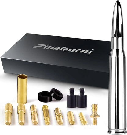 Chrome Bullet Antenna 50 Cal Car Truck 5.5inch,