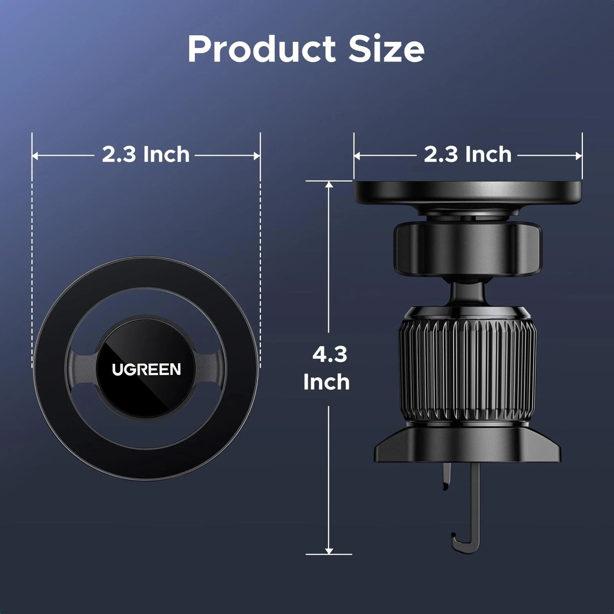UGREEN Car Phone Mount for Magsafe Air Vent 8 cm x 3.5 x 10 cm, Black