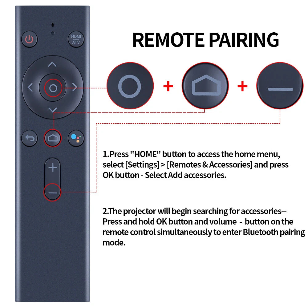 For Nebula Capsule II R2-D2 Bluetooth Voice Projector Remote Control -