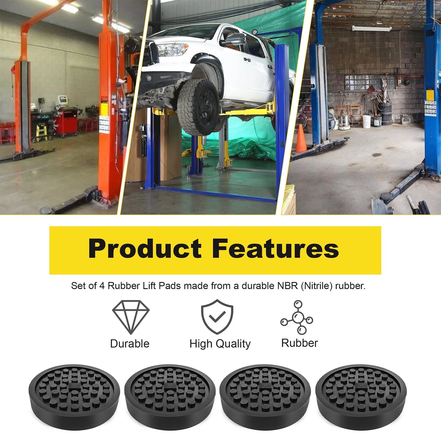 4PCS Rubber Arm Pad Kit  for ALM Lifts 7001A, 7002A, 9002A, 9003, 9003A 9003AC