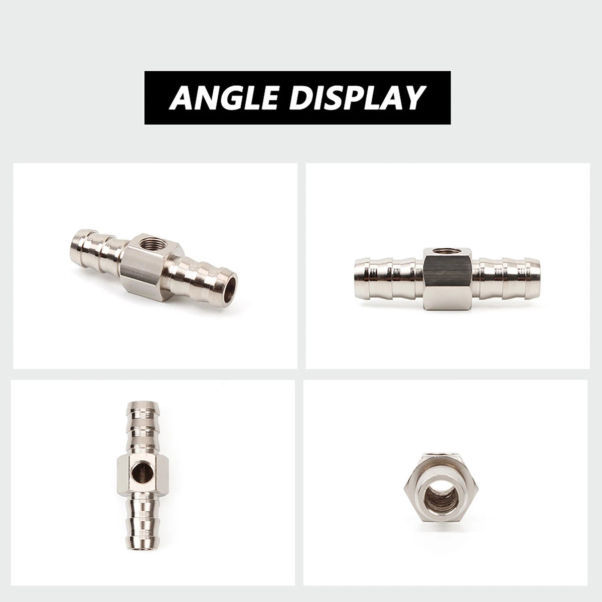 3/8”Fuel Line Fuel Pressure Gauge Sensor T-Fitting Adapter Connector Accessories