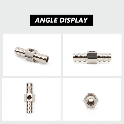 3/8”Fuel Line Fuel Pressure Gauge Sensor T-Fitting Adapter Connector Accessories