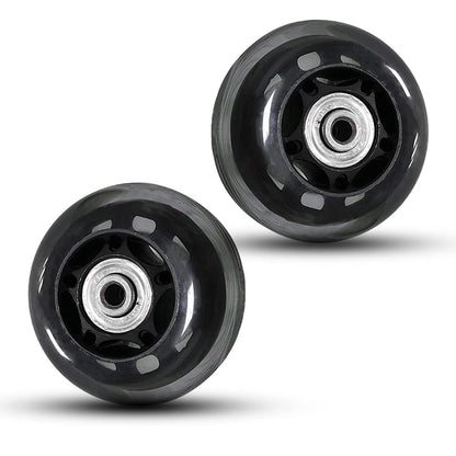 Rhinenet Replacement Luggage Suitcase Wheels OD 68mm 68X24X6, Black-Clear