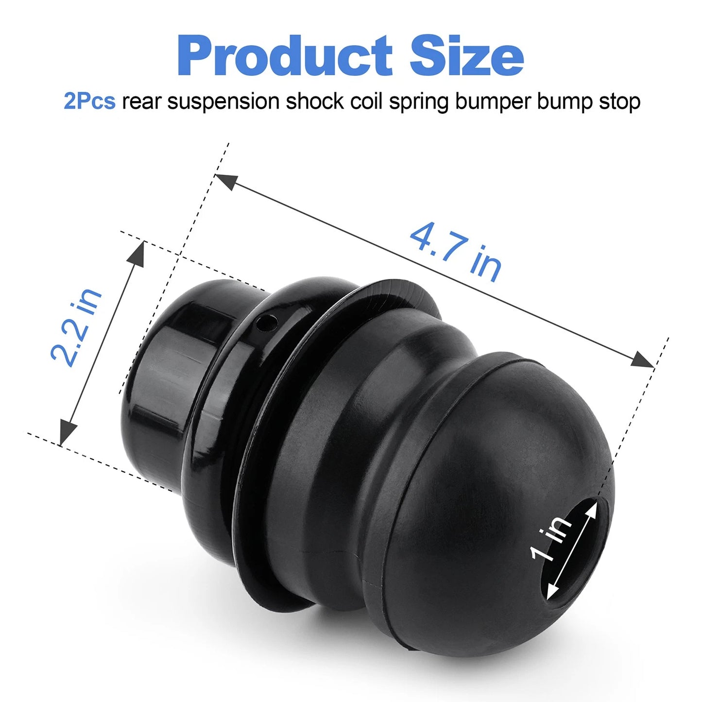 2Pcs Rear Suspension Coil Spring Bump Stop Shock Bumper Left Right