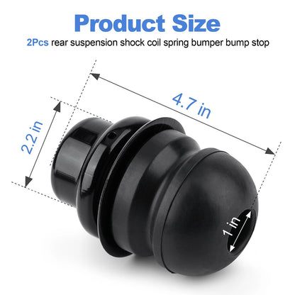 2Pcs Rear Suspension Coil Spring Bump Stop Shock Bumper Left Right