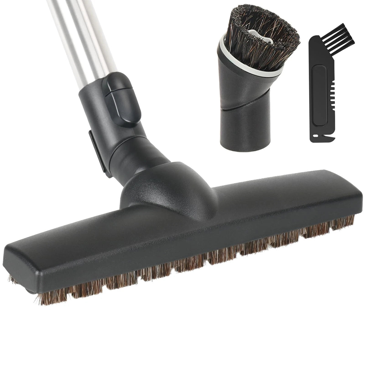 SheildON Horse Hair Floorhead for Miele Vacuum Cleaners, 12" Wide Black