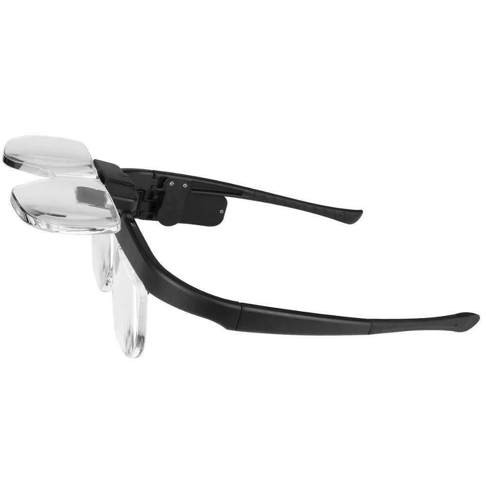 Adjustable Glasses Magnifying Glasses LED Headband Loupe Magnifier With Lamp