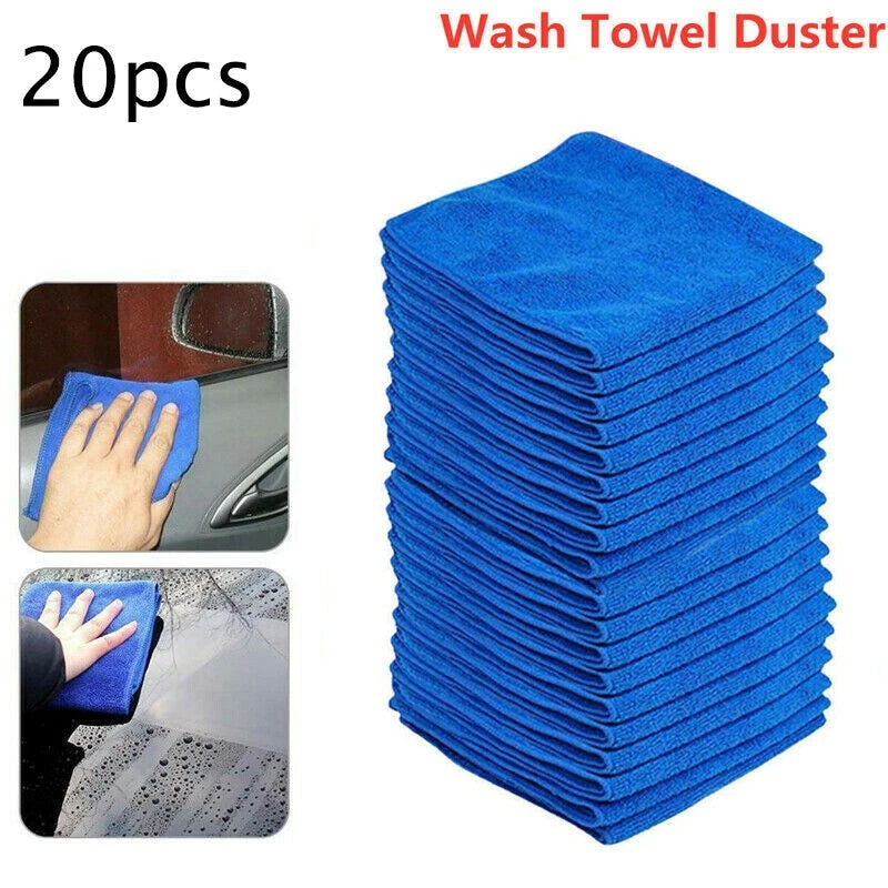 20 x LARGE MICROFIBRE CLEANING AUTO CAR DETAILING SOFT CLOTHS WASH TOWEL DUSTER