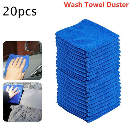 20 x LARGE MICROFIBRE CLEANING AUTO CAR DETAILING SOFT CLOTHS WASH TOWEL DUSTER