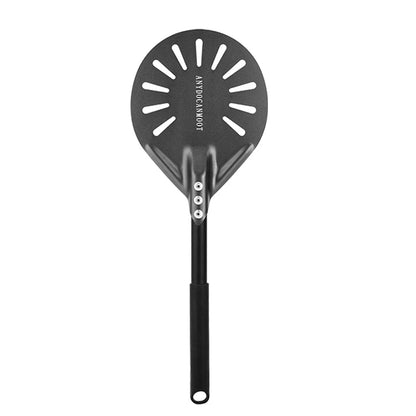 Perforated Pizza Peels 6 INCH pizza spatula paddle Long Handle 6inch, Black