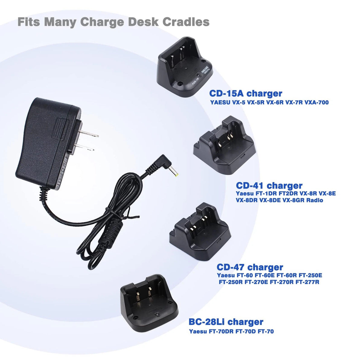 PA-48B SAD-24B Charger DC Adapters and Cables Replacement Yaesu/Vertex...