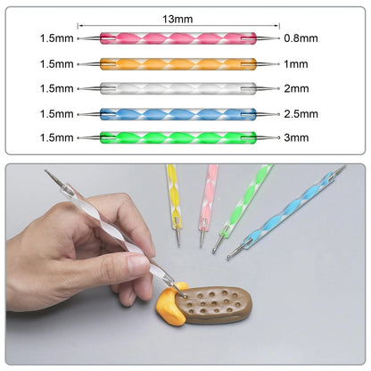 14 Polymer Clay Tools Acrylic Roller Rolling Pin with Thickness 14 Pcs
