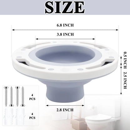 Toilet Flange Repair Kit Fits for 4 Inch 5 or Special 3 Drain Gray