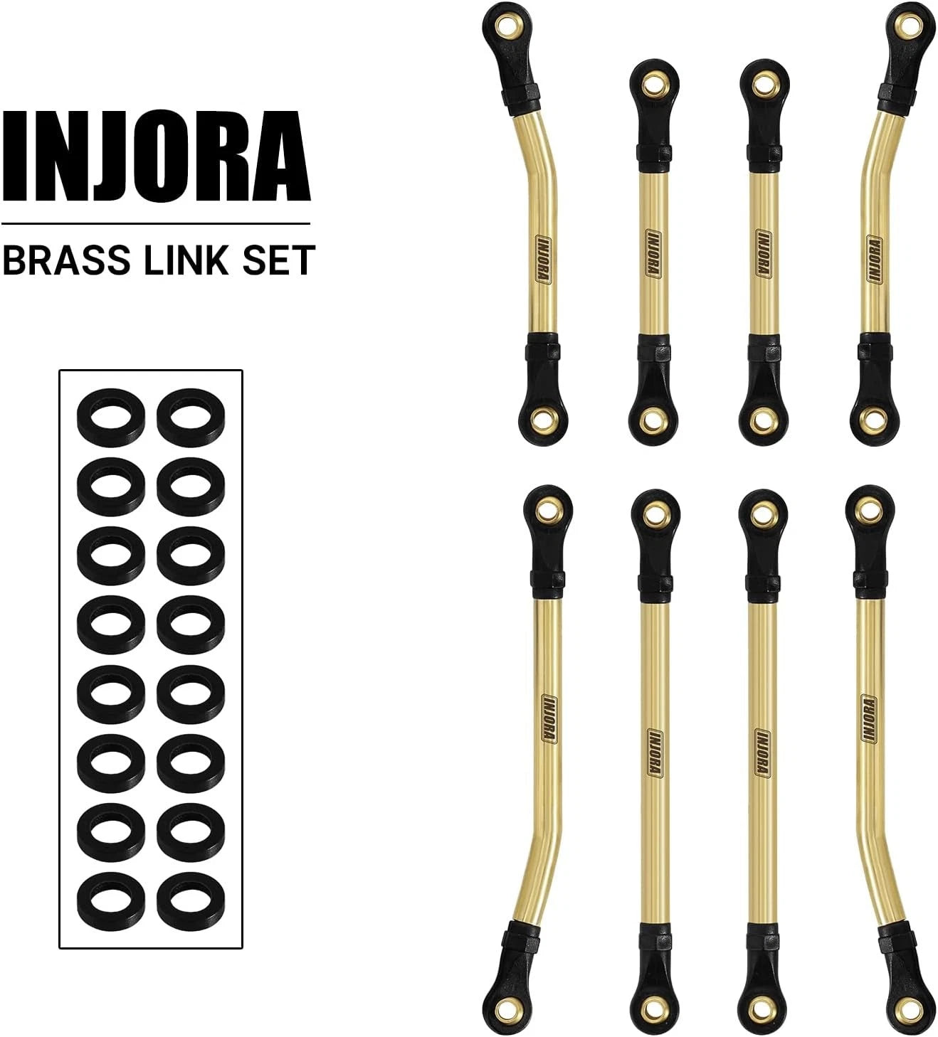 INJORA Brass High Clearance Links Set for TRX4M Bronco Defender 1/18 RC...