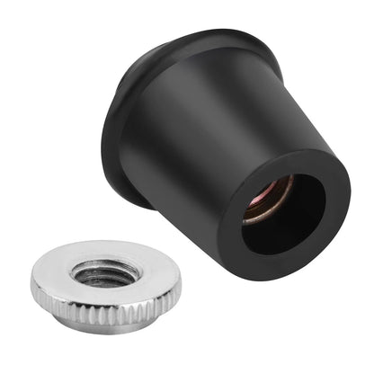 2 Packs Bass Drum Threaded Rubber Feet, Floor Tom Leg Tips Black