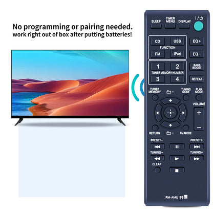 RM-AMU185 Remote Control For Sony Home Audio System MHC-EC619iP MHCEC619iP