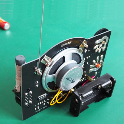 AM FM Radio Kit Soldering Project for Learning Practicing Black-black