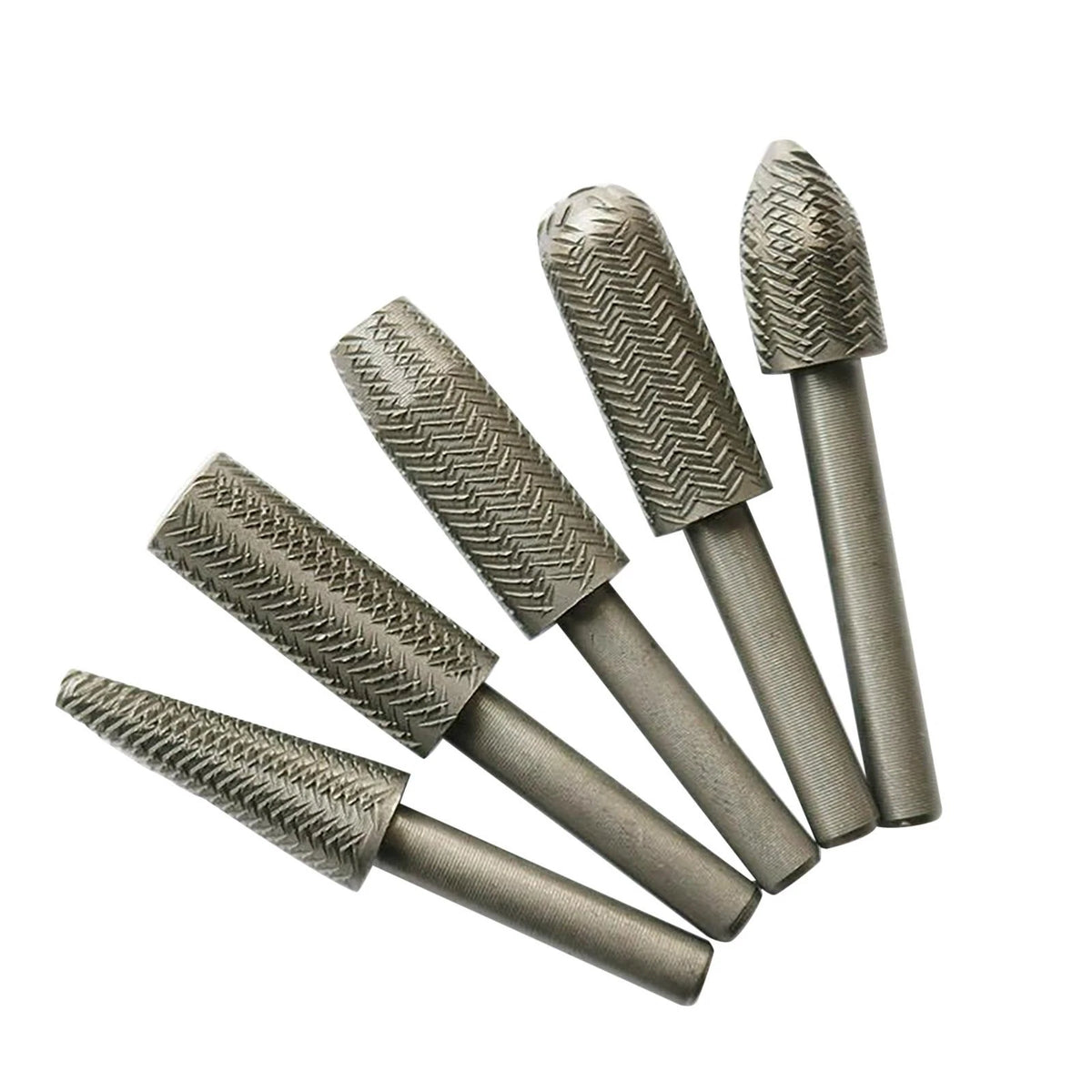 5pcs 6cm Metal Cutter Drill Bits Rotary Bits Rasp For Steel Grinding Carving F