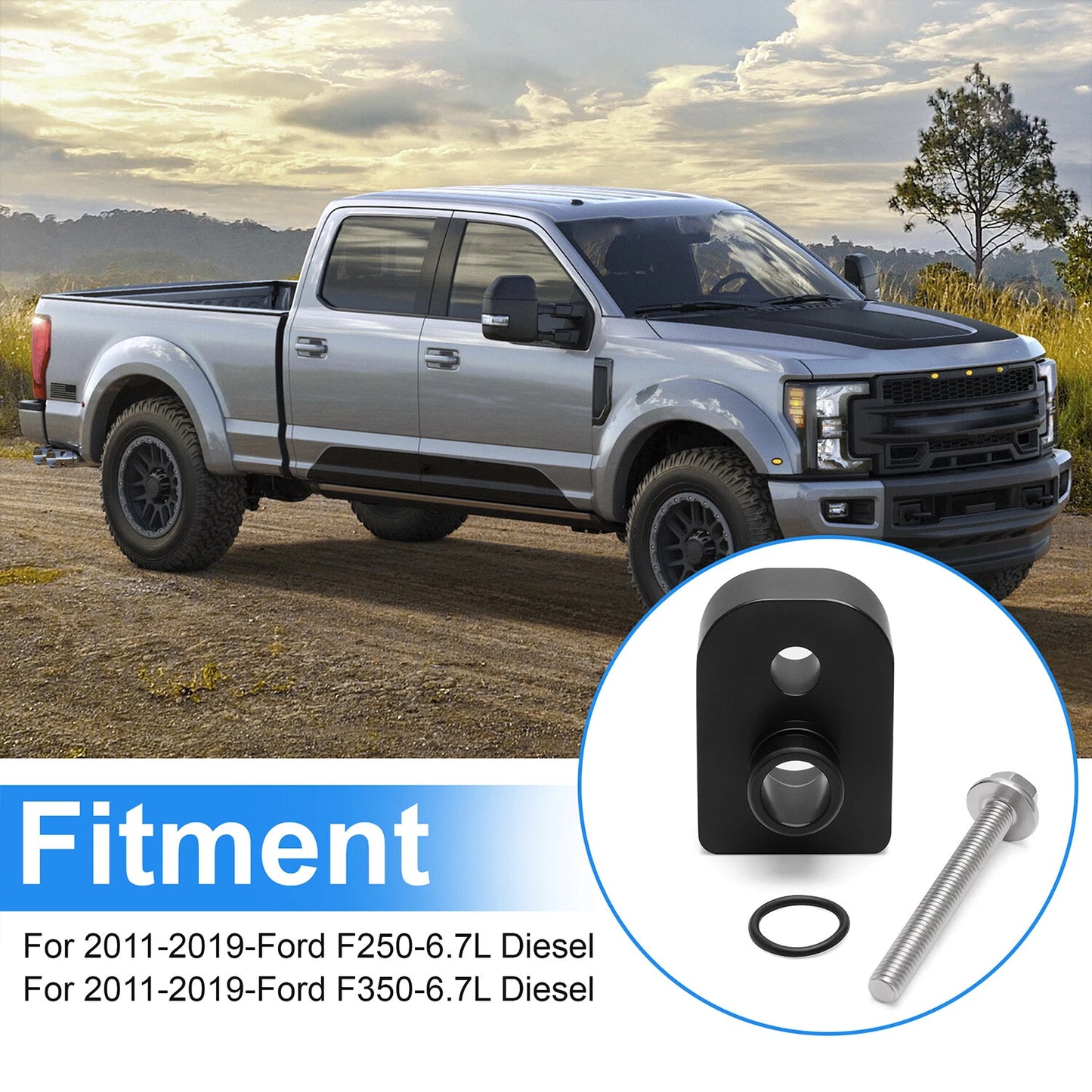 Temperature Air Intake Sensor Spacer Kit For 2011-19 Ford F250/F350 6.7L Diesel