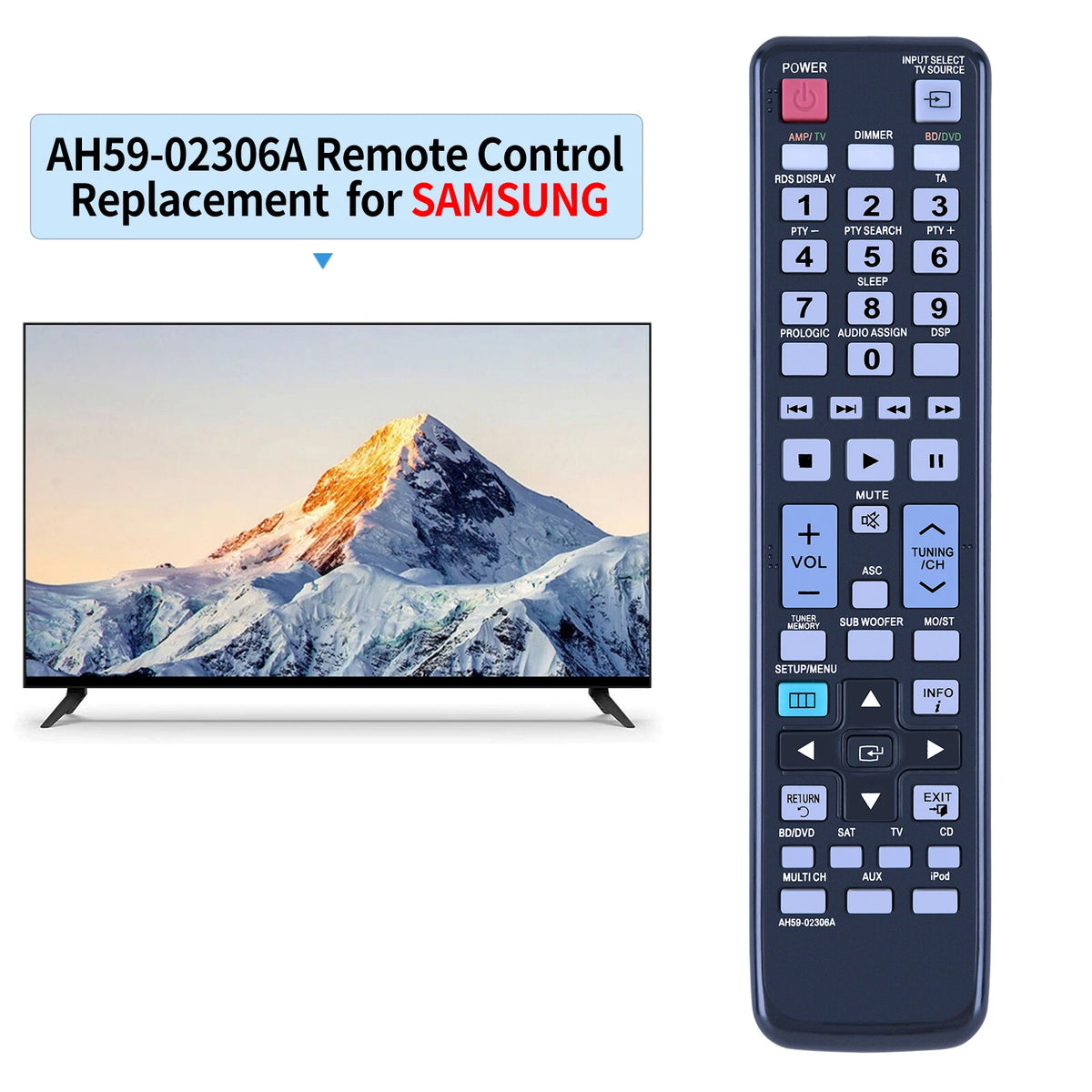 AH59-02306A Remote Control For Samsung AV Receiver HW-C500 HW-C560S HW-C770B