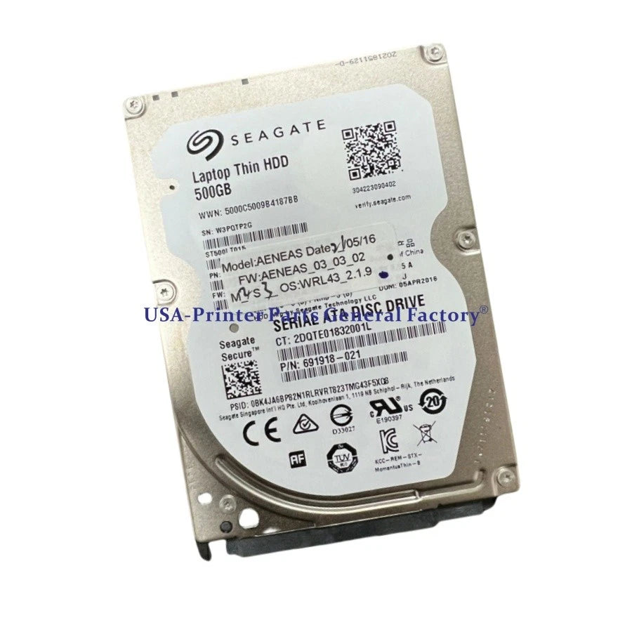 Hard Disk Drive compatible For HP Designjet T3500 MFP 500G HDD W HP FW 500G