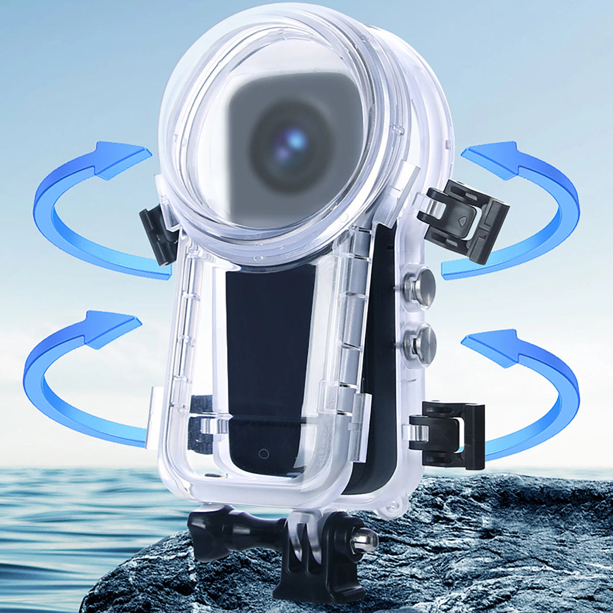 For Insta360 X4 Camera Fully Invisible Dive Case Waterproof Housing Anti Scratch