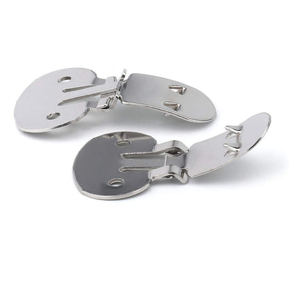 Wholesale Large Stainless Steel Flat Blank Shoe Clips for DIY