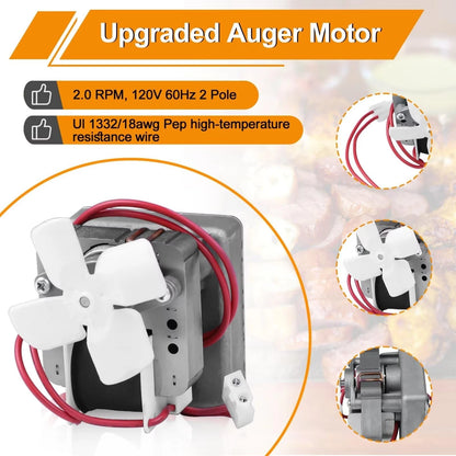Upgraded 2.0RPM Auger Motor Replacement Parts Compatible with