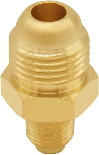 3PCS 3/8" Flare x 1/8" NPT Male Propane Orifice Connector 3/8 x 1/8, Brass