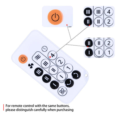 Replacement Remote Control For Woozoo C18T Room Oscillating Circulating Fan