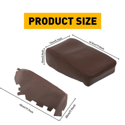 For Toyota Avalon 2013-18 Brown Console Lid Armrest & Door Panel Leather Cover