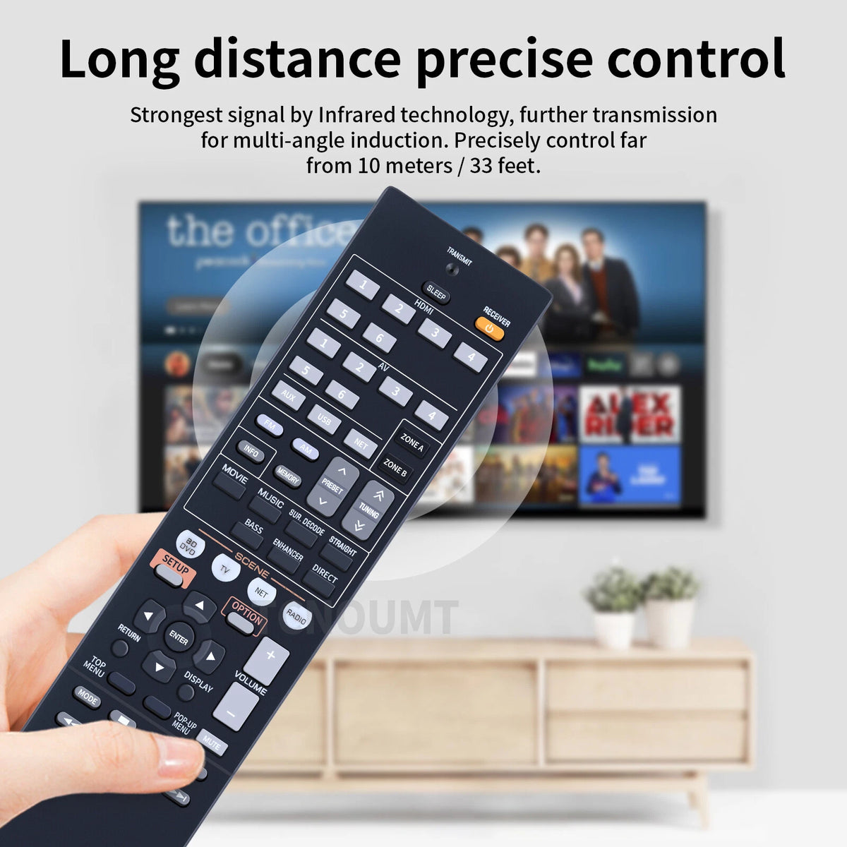 RAV522 ZJ66510 Remote Control For Yamaha AV Receiver RX-V477 RX-V577 RX-V477