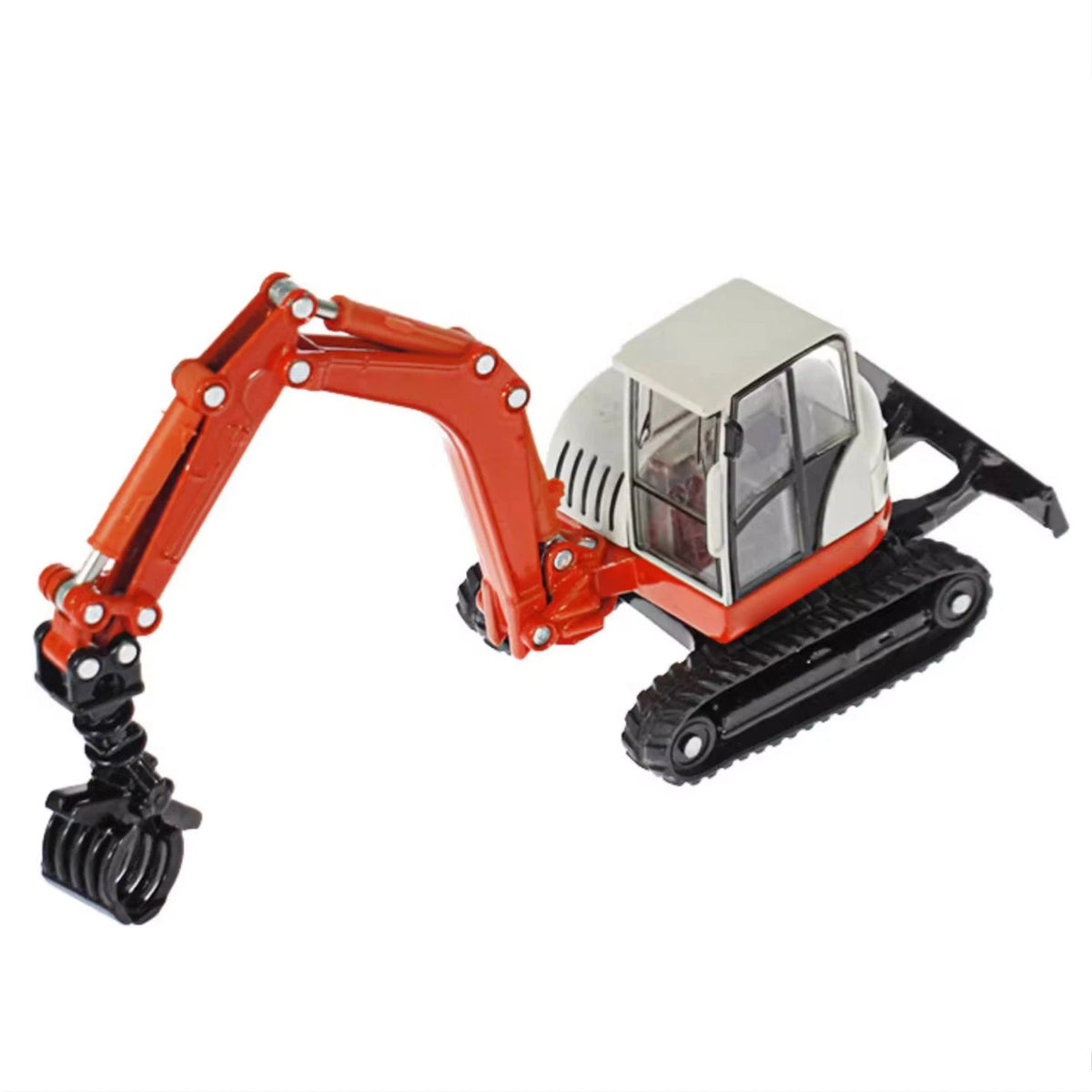 High Simulation 17cm Alloy 1/50 Tracked Wood Grabbers Construction Vehicle Model