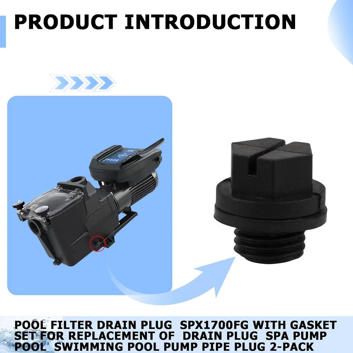 SPX1700FG Pool Pump Plug for Replacement of Hayward Super PowerFlo and...